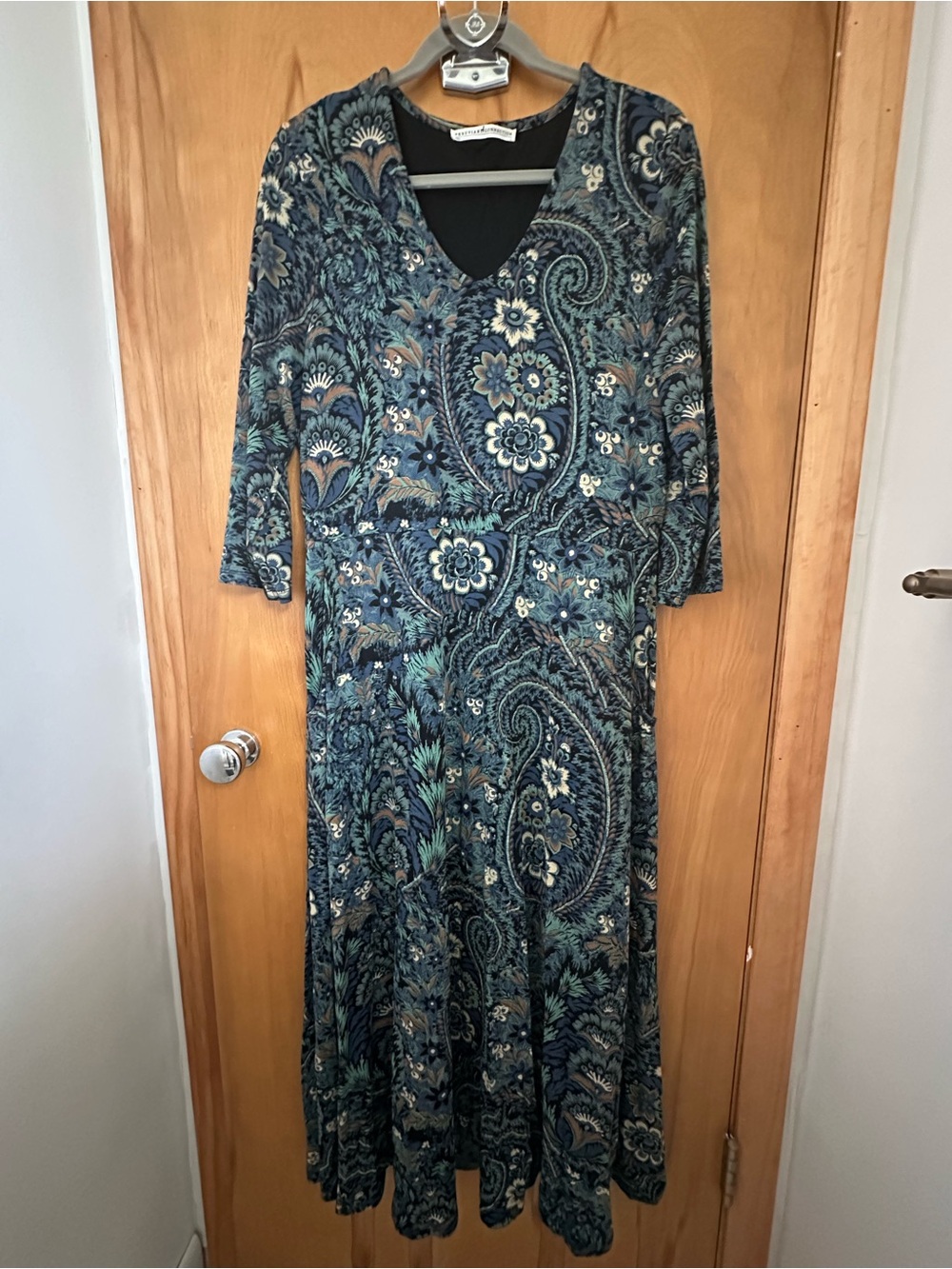 Peruvian Connection - Paisley V-Neck Maxi Dress